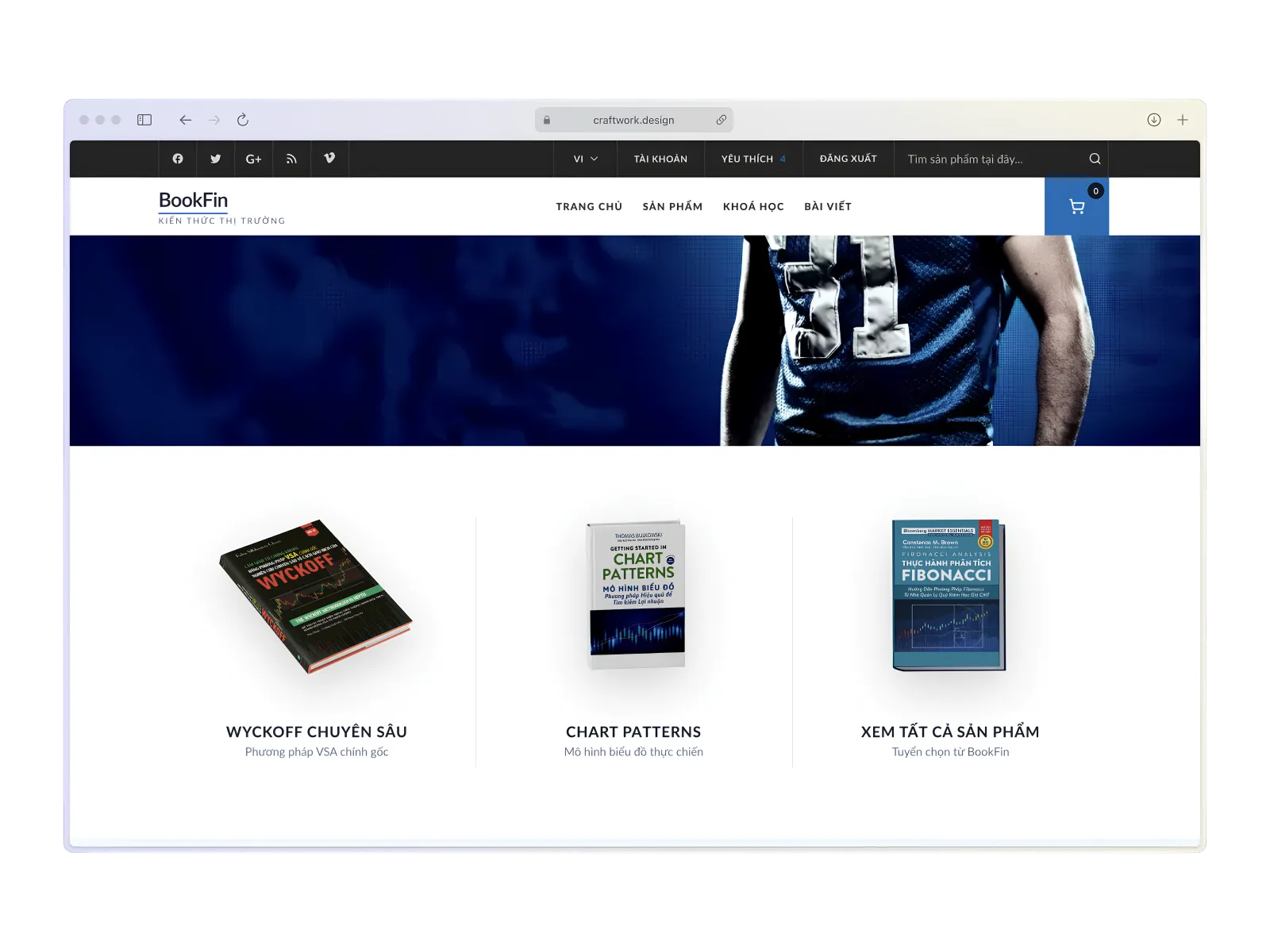 Giao diện khóa học chứng khoán BookFin